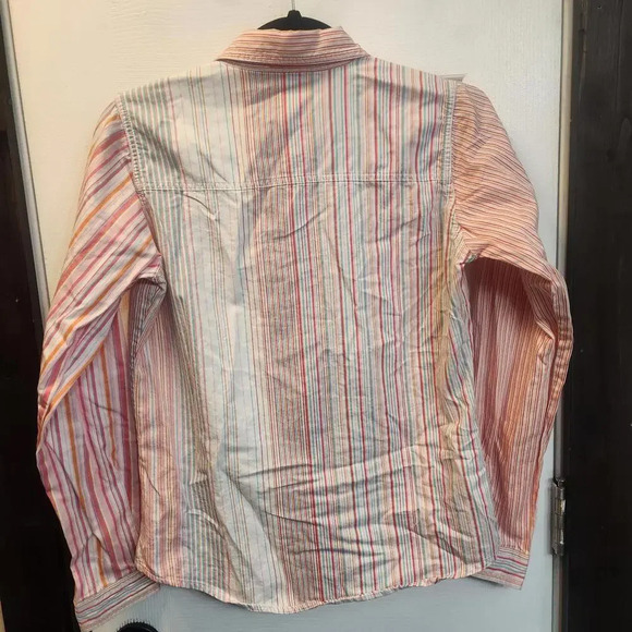 Twenty X Women's Striped Multi-Pattern Tailored Fit Button-Up Shirt Size Small - Picture 5 of 9